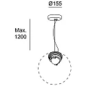 LEDS C4 pendant luminaire CISNE PENDAND - LED without shade, CCT Switch, multipower IP65, white 