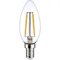 Filamentlamp kaarsvorm C35 E14 2,5W 250lm 2700K 320° CRI 80 