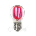 Decorative LED drop shape filament lamp P45, E27, 4W red / clear