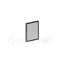 LightMe Spiegelarmatuur DONNA LED hoekig, CCT Switch GX53 IP44, zilver 