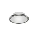Plafondarmatuur AQUA DISK-1 / 147MM 1-vlams, CCT Switch, schakelbaar GX53 IP44, zilveren blad 