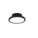 Plafondarmatuur AQUA DISK-1 / 147MM 1-vlams, CCT Switch, schakelbaar GX53 IP44, zwart mat 