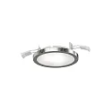Plafondinbouwarmatuur AQUA PLANO Ø 11.2CM 1-vlams, CCT Switch, schakelbaar GX53 IP44, zilveren blad 