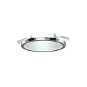 Plafondinbouwarmatuur AQUA PLANO Ø 14.7CM stijf, CCT Switch, schakelbaar GX53 IP44, chroom, glanzend 