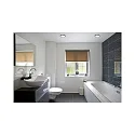 LightMe Plafondinbouwarmatuur AQUA PLANO Ø 14.7CM stijf, CCT Switch, schakelbaar GX53 IP44, chroom, glanzend 