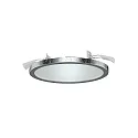 Plafondinbouwarmatuur AQUA PLANO Ø 14.7CM stijf, CCT Switch, schakelbaar GX53 IP44, zilveren blad 