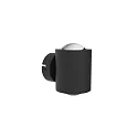 Wandarmatuur POWERLENS DUO up down, direct GX53 IP20, gesatineerd, zwart mat