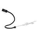 Tafelarmatuur POWERLENS SNAKE buigbare GX53 IP20, gesatineerd, zwart mat