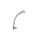 LightMe Klemarmatuur POWERLENS FLEX buigbare GX53 IP20, mat, gesatineerd, titaan