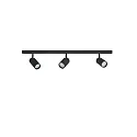 1-fase spot DESIGNLINE TUBE KIT set van 3 GU10, zwart