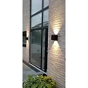 Lumexx Wandarmatuur voor buitenshuis ARCA XL W150 IP65, zwart dimbaar