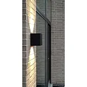 Lumexx Wandarmatuur voor buitenshuis ARCA XL W150 IP65, zwart dimbaar