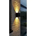 Lumexx Wandarmatuur voor buitenshuis ARCA XL W150 IP65, zwart dimbaar