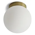 Wand- en plafondarmatuur PALLA SINGLE IP44, messing dimbaar