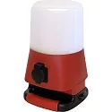 Werklamp HELFA slagvast, met stopcontact IP54, rood, zwart 