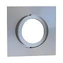 Plafondinbouwarmatuur DECOCLIC 68MM / GU10 + GU5.3 hoekig, draaibaar GU10 IP20, aluminium, zilver dimbaar