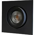 Inbouwbehuizing DECOCLIC 68MM / GU10 + GU5.3 hoekig, draaibaar, zwart mat