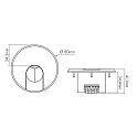 nobilé Wandinbouwarmatuur STAIR 68 SCCT rond IP40, zwart mat dimbaar