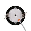 Inbouwdownlight LED PANEL FLAT 85 R SCCT DIM C rond, CCT Switch IP44, zwart dimbaar