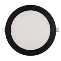 Inbouwdownlight LED PANEL FLAT 225 R SCCT DIM C plat, stijf IP44, zwart dimbaar