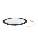 nobilé Inbouwdownlight LED PANEL FLAT 300 R SCCT 350MA PRISM rond, CCT Switch, UGR < 19, excl. netvoeding IP20, zwart dimbaar