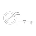 nobilé Onbouwdownlight LED PANEL FLAT 170 R SCCT MP rond, CCT Switch, schakelbaar, multipower IP44, wit 