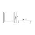 surface downlight LED PANEL FLAT 170 Q SCCT DIM square, CCT Switch IP44, white dimmable