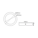 surface downlight LED PANEL FLAT 170 R SCCT MP round, CCT Switch, switchable, multipower IP44, white 