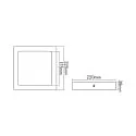 nobilé Onbouwdownlight LED PANEL FLAT 220 Q SCCT MP hoekig, CCT Switch, schakelbaar, multipower IP44, wit 