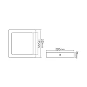 nobilé Onbouwdownlight LED PANEL FLAT 220 Q SCCT MP hoekig, CCT Switch, schakelbaar, multipower IP44, zwart 