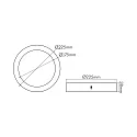 surface downlight LED PANEL FLAT 220 R SCCT MP round, CCT Switch, switchable, multipower IP44, white 