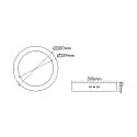 nobilé Onbouwdownlight LED PANEL FLAT 300 R SCCT MP rond, CCT Switch, schakelbaar, multipower IP44, wit 