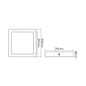 surface downlight LED PANEL FLAT 300 Q SCCT DIM C square, CCT Switch IP44, white dimmable