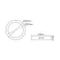 Onbouwdownlight LED PANEL FLAT 300 R SCCT MP rond, CCT Switch, schakelbaar, multipower IP44, wit 