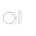 nobilé surface luminaire WD 400 R MP SENSOR RF with sensor, CCT Switch, radio controllable, switchable, multipower IP44, black 