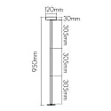 nobilé pendant luminaire WD 300/400 R / 95CM 3-fold, surface-mounted version, adjustable, white