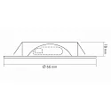 LED funiture built-in downlight N 5020 COB (3 pc. + accessories), 3x 3.3W 3000K, fixed optics, chrome