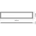 nobilé LED paneel FLAT R3S MP ON-OFF 1495X295MM PRISM UGR < 19, schakelbaar, 41W 4000lm 4000K 90° CRI >80