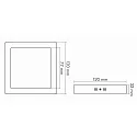 nobilé LED ceiling luminaire LED PANEL SURFACE 120 Q, square, 12x12cm, 5W 4000K 340lm, white