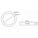 nobilé LED paneel LED PANEL AUFBAU 120 R rond, 5W 300lm 4000K 120° 120° CRI >80