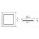 nobilé LED paneel LED GLAS PANEL 160Q DTW Dim-To-Warm, dimbaar 11W 50 - 850lm 2000 - 3000K 120° 120° CRI >80