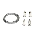 toebehoren Touwophanging LED PANEL FLAT set van 4, grijs 4.25cm