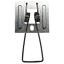 Accessories for LED PANEL QS 28/40W oder R1S/R2S/R3S 38W, mounting springs with crews (2pc.), gray