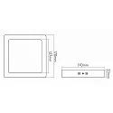 nobilé LED paneel LED PANEL AUFBAU 170 Q, dimbaar 10W 620lm 3000K 120° 120° CRI >80