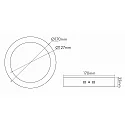 nobilé LED paneel LED PANEL AUFBAU 170 Q, dimbaar 10W 580lm 3000K 120° 120° CRI >80