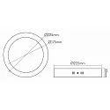 nobilé LED paneel LED PANEL AUFBAU 220 Q, dimbaar 16W 1040lm 3000K 120° 120° CRI >80