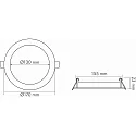 LED paneel LED PANEL FLAT 130 R RGB, dimbaar 10W 145lm 120° 120°