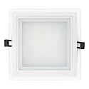 LED paneel LED GLAS PANEL 200Q SCCT hoekig, CCT Switch, dimbaar 14W 1250 / 1350 / 1300lm 3000 / 4000 / 5700K 120° 120° CRI >80