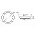 nobilé LED paneel LED GLAS PANEL 200R DTW rond, Dim-To-Warm, dimbaar 14W 60 - 1150lm 2000 - 3000K 120° 120° CRI >80