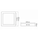 nobilé LED paneel LED PANEL AUFBAU 220 Q, dimbaar 16W 810lm 3000K 120° 120° CRI >80